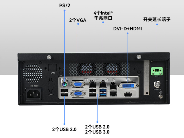 万泰娱乐桌面式工控机,迷你工业主机,EPC-3100