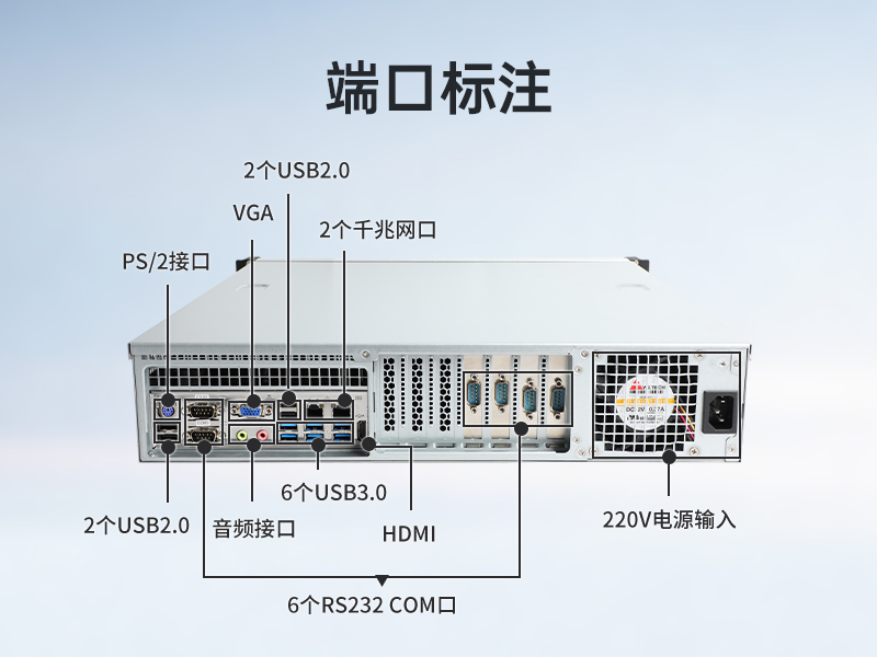 国产化2U工控机,兆芯处理器工业电脑,wt-24605-B6780AMC